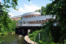 Riverboat Bühne im Kulturhafen Riverboat - Location di design in Lipsia - Festa aziendale