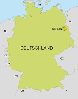 Landkarte Deutschland - Berlin