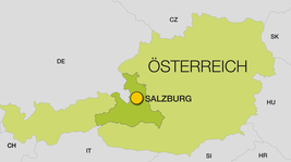 Landkarte Österreich - Salzburg