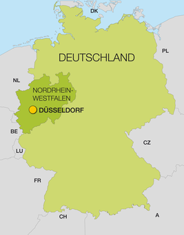 Landkarte Deutschland - Düsseldorf