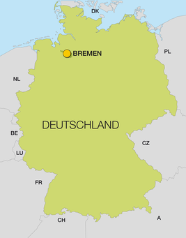 Landkarte Deutschland - Bremen