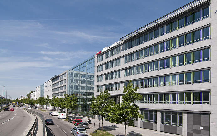 ecos office center München an der Donnersberger Brücke. Perfekte Verkehrsanbindung durch S-Bahn--Stammstrecke und Mittleren Ring.