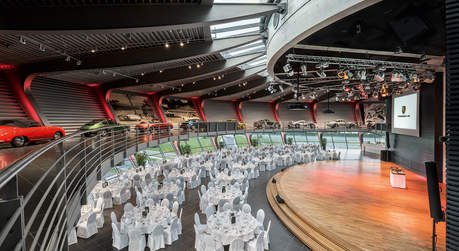 Bankettbestuhlung im Porsche Auditorium